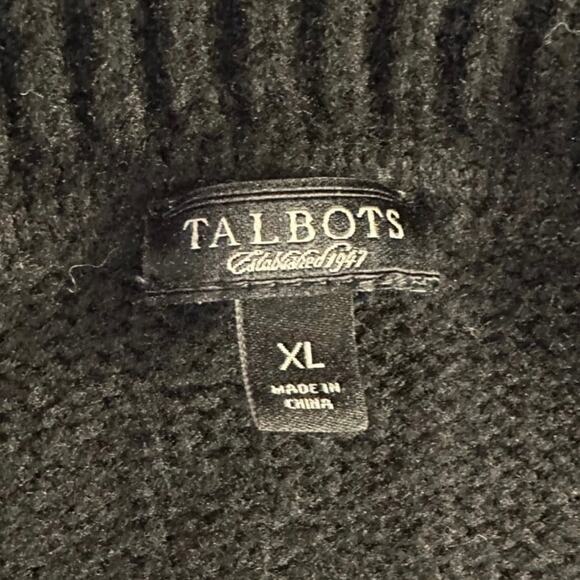 Talbots Black Shawl Neck Cardigan - Picture 2 of 4